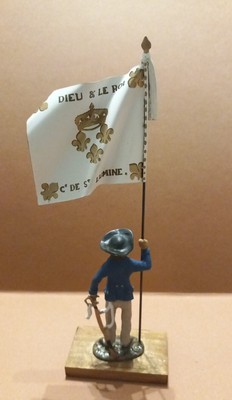 Soldat de Plomb - Drapeau du Régiment de Lyonnais 1635-1791
