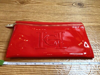 CAROLINA HERRERA Good Girl Patent Red Toiletry Pouch Makeup Case Cosmetic  Bag