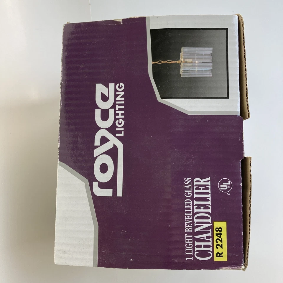 NEW Royce Lighting 1 Light Bevelled Glass Chandelier R 2248 - $89.00 Retail - Image 4 of 4