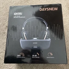 Wireless Headphones for TV with 2.4G RF Transmitter Charging Dock