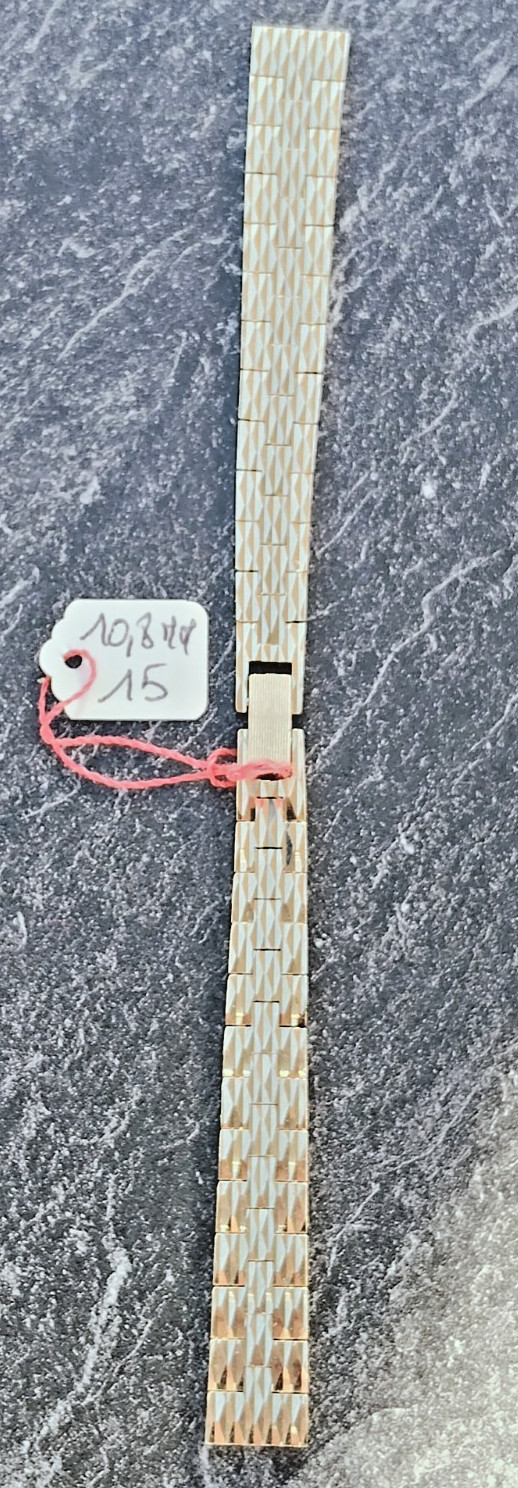 Bracelet SEIKO en métal doré 10,8 mm pour restauration montre