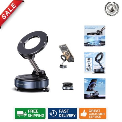 Foldable Magnetic Car Mount with Strong Suction - Perfect for Travel and Fitness
