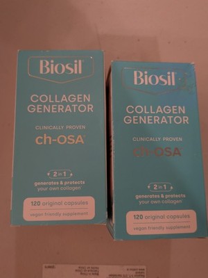 2 Pack BioSil Advanced Collagen Generator Capsules 120 Caps in each Exp 2/27+