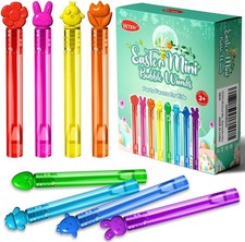 32Pcs Easter Mini Bubble Wands Assortment 8 Colors 8 Styles Colorful
