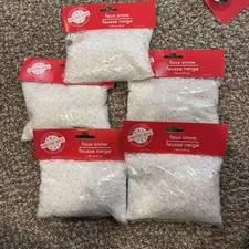 5 Bags Christmas House Decorative Fake Snow 1.48 Oz New Sealed Decor Crafts