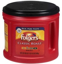 Folgers Classic Roast Ground Coffee 30.5 oz Medium Roast Canister