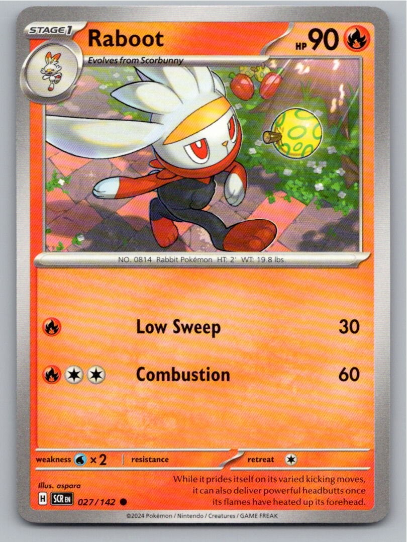 2024 POKEMON RABOOT STELLAR CROWN 27/142 COMMON NM A14301 FREE S&H