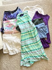 Lot Of Girls Clothes Size 10/12 Spring Summer Clothes 9 Pieces