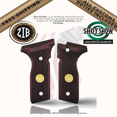 #ad Zib Grips Wooden Series Pistol Grips Fits Beretta® COUGAR8000 $34.99
