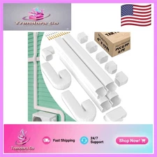 Elegant White 4'' Line Cover for Mini Splits - Protects & Organizes AC Lines