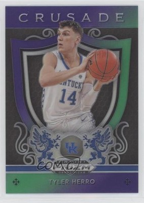 2019 Prizm Draft Picks Crusade Purple & Green /199 Tyler Herro #75 Rookie RC fm0