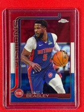 2025-26 Topps Chrome Malik Beasley #36 - Red White & Blue Refractor