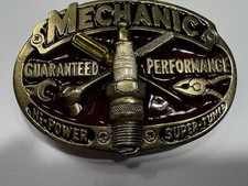 Mechanic Tradesman Bronze Plated Metal Belt Buckle