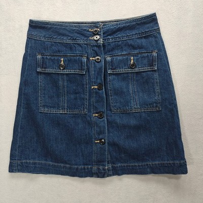 Gap 1969 Denim Mini Skirt Women 28t Button Front Preppy Normcore Casual Downtown