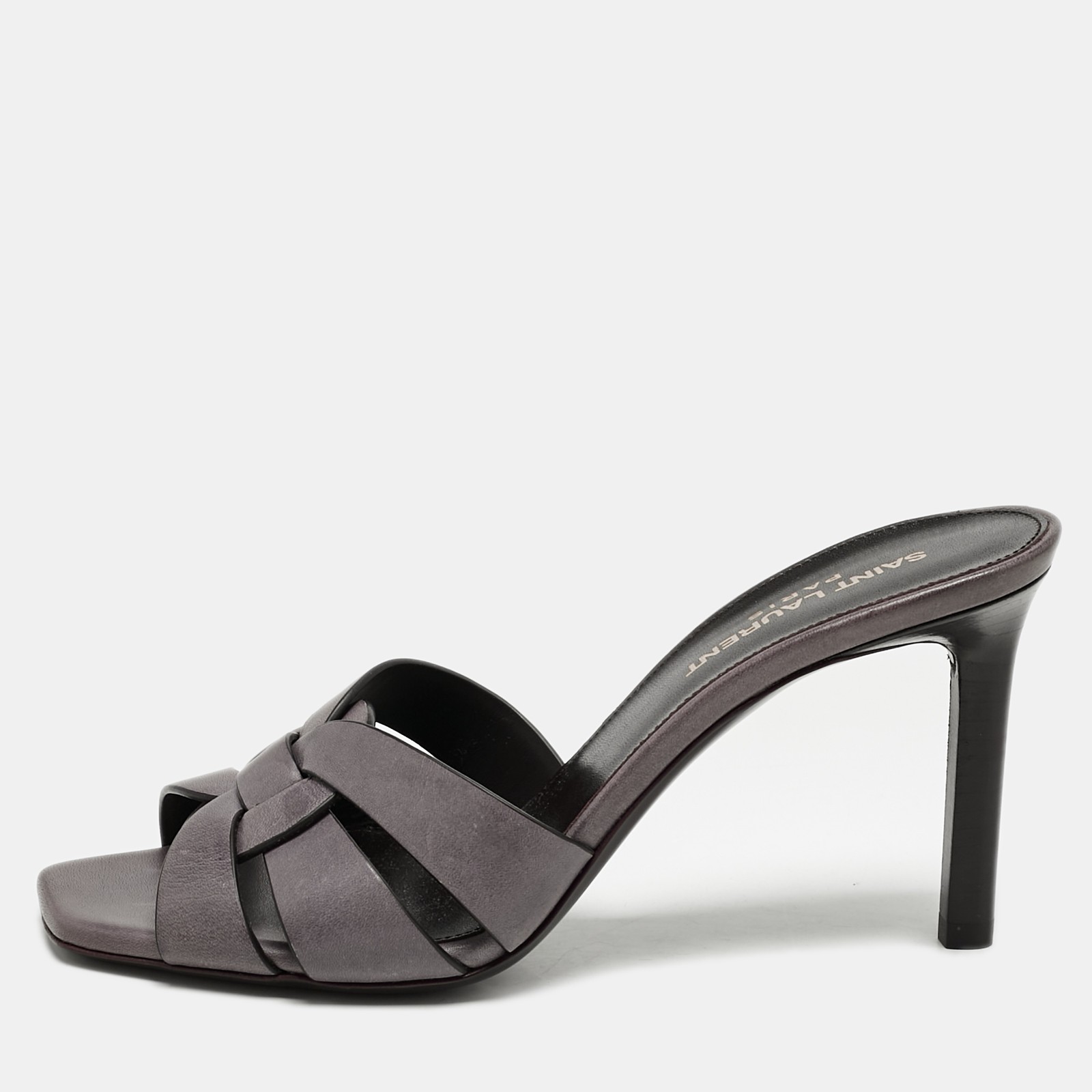 Sandali Saint Laurent in pelle malva omaggio con slide taglia 37