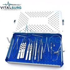 Eye Cataract Titanium Set 21 PCS Ophthalmic Surgical Instruments Set With Box