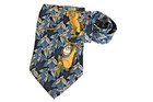 BOXELDER MEN'S TIE BLUE/ANIMAL PRINT Width:  3.75" Length: 58"