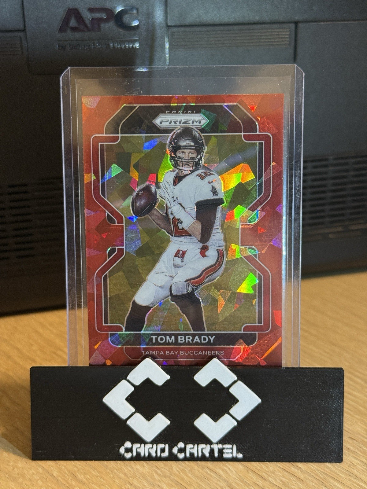 Panini 2021 Prizm Red Cracked Ice Tom Brady Buccaneers #294 Football Card