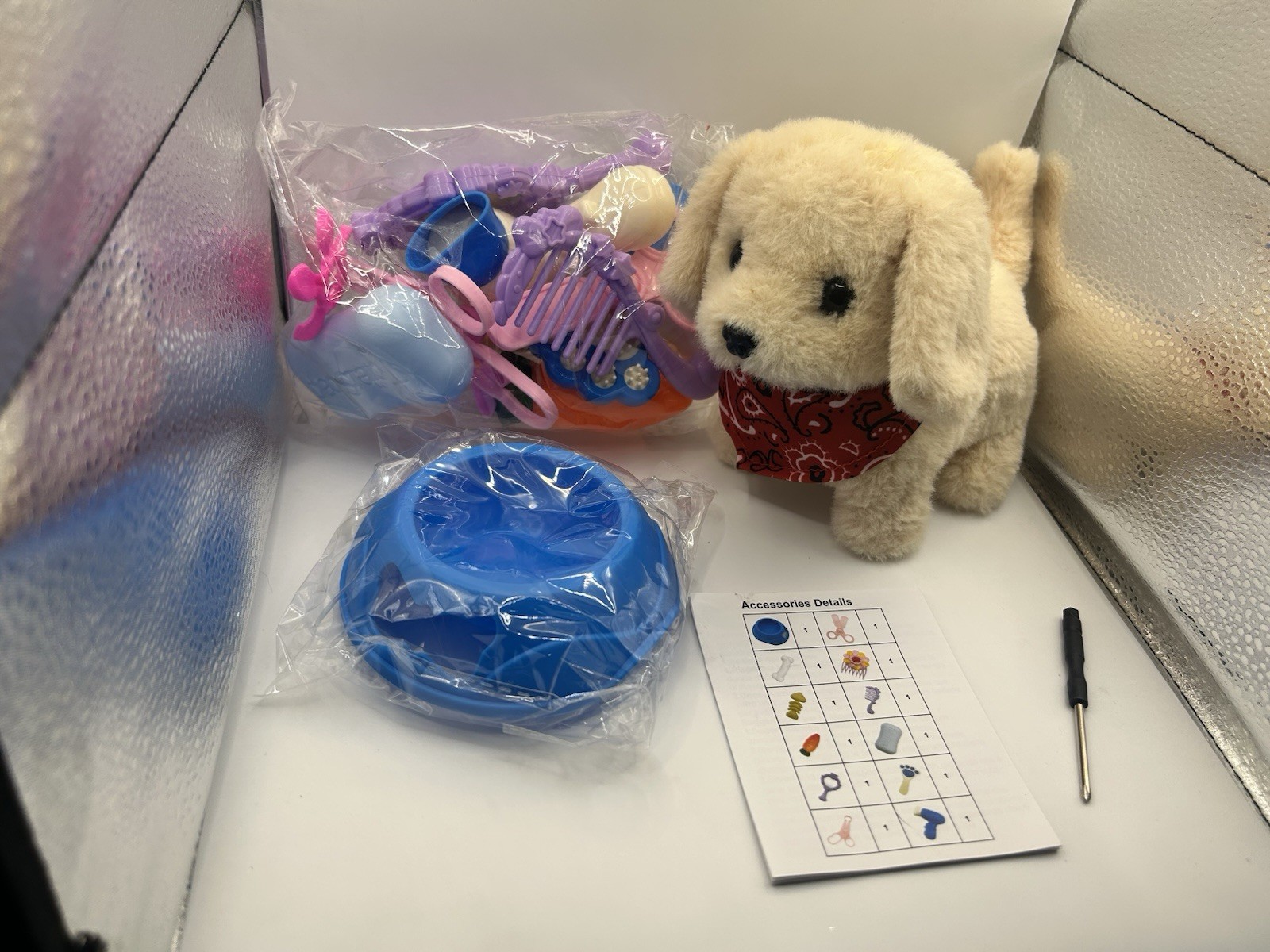 Pet Play Set Plush & Electric Dog & Accessories-Open Box