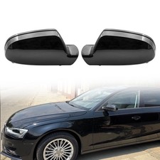 Set For Audi A3 A4 A5 B8.5 A5 S5 Door Side Rearview Mirror Cover Cap Gloss Black