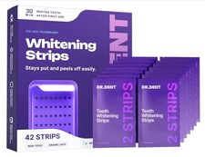 Purple Teeth Whitening Strips 21 Treatments - Safe for Enamel - Non Sensitive