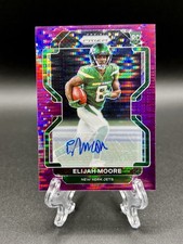 Elijah Moore 2021 Prizm purple pulsar AUTO Rookie RC 🔥NY Jets 🔥 Eagles