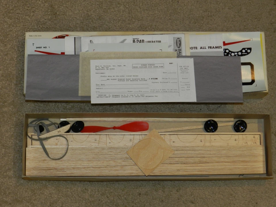Vintage Guillow’s Model Airplane Kit 302 Cessna 170 Balsa Wood MADE IN USA - Image 2 of 2