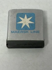 Zippo Tape Measure - Advertising Vintage Rare Maersk Line Shipping Co See Nice