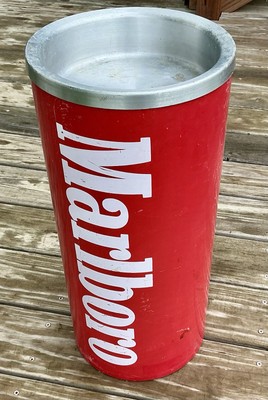 Vintage Marlboro Tube Ashtray Phillip Morris Standing Floor Ashtray *Fast  Ship
