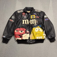 Elliot Sadler JH Design Jeff Hamilton Chase Jacket M&M Nascar Mens Large Leather