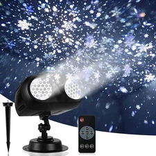 ALINKEY Christmas Snow Projector Lights | Dynamic Rotating Snowflakes 15-54m2