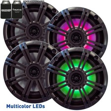 Kicker 6.5" Charcoal LED Marine Speakers 2 pairs of OEM replacement speakers