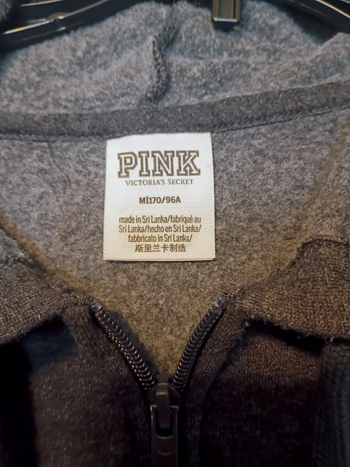 UNDERCOVER Felpa Victoria's Secret ROSA Everyday Lounge perfetta con cappuccio e zip taglia M