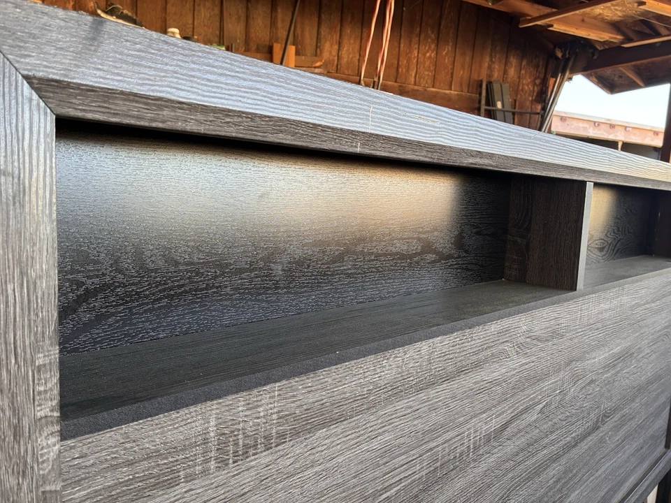 Wooden Headboard With Shelves For A Queen Size Bed, ￼￼￼ - Image 2 of 4