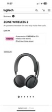 Logitech Zone 900 981-001100 Wireless Headset - Black