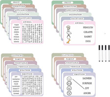 12 Pcs Reusable Word Search Cards for Dementia Game  Dementia Activities for Se