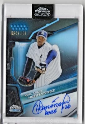 2026 Topps Chrome Black Orlando Hernandez Auto Blue /150 Yankees SEALED
