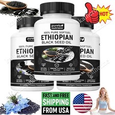 Ethiopian Black Seed Oil Softgels 4.64 Thymoquinone  Non-Gmo, Gluten-Free,60