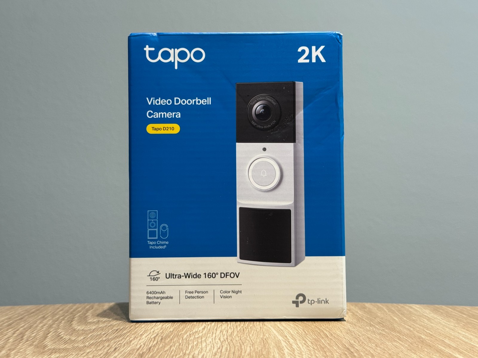Tapo by TP-Link Smart Video Doorbell Camera Wireless with Chime, 2K with Full Co