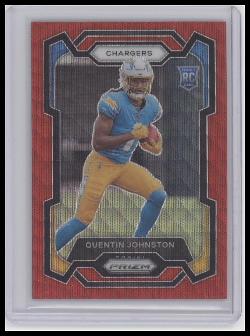 #353 Quentin Johnston 2023 Panini Prizm #/149 Red Wave