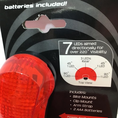 Planet Bike Blinky Fanale posteriore a 7 LED: Rosso/Nero - Foto 5 di 8