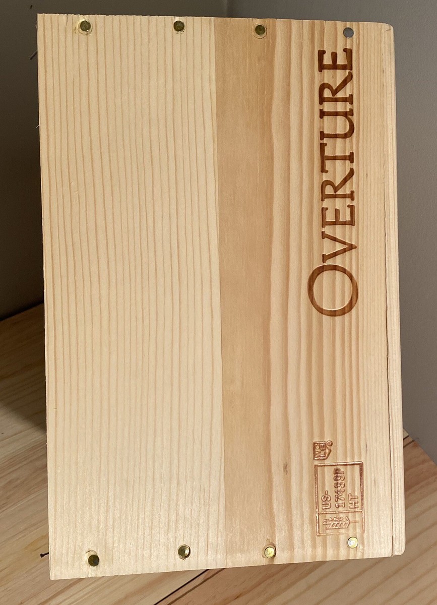 Opus One Overture Wooden Wine Box. Empty Wooden Wine Crate. No Lid