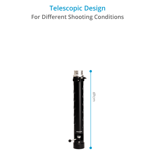 Bazuca telescópica Proaim 27""- 42"" para cámara Dolly | montaje Euro/Elemac - Imagen 2 de 11