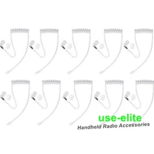 Lot10 Ear Bud Tips Acoustic Coil Tube For Walkie Talkie Radio Earpiece Headset
