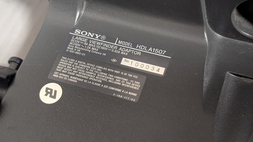Adaptador de visor grande Sony HDLA 1507 con visor Sony HDVF-700A - Imagen 12 de 18