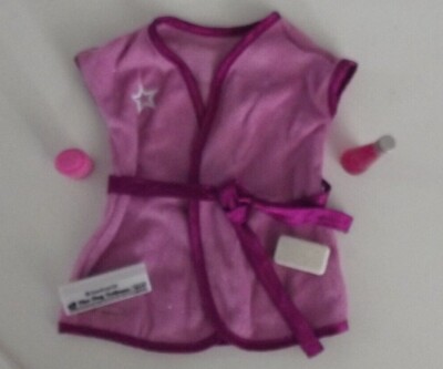 American GIRL Doll Bathrobe With Bath Soap New Paper & Other Accessories