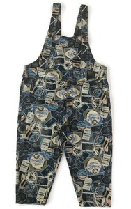 Wois-Unique-Bib-Overalls-Cropped-Distressed-Halloween-Costume-Size-L-XL
