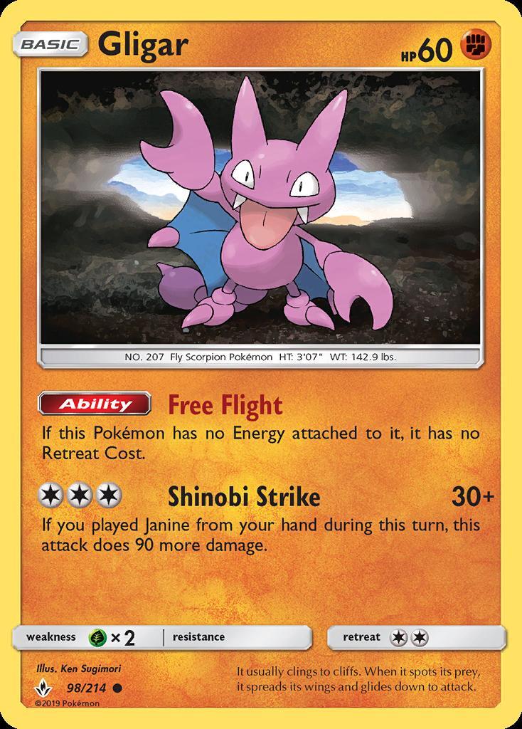 Pokemon Gligar (98/241) Unbroken Bonds LP