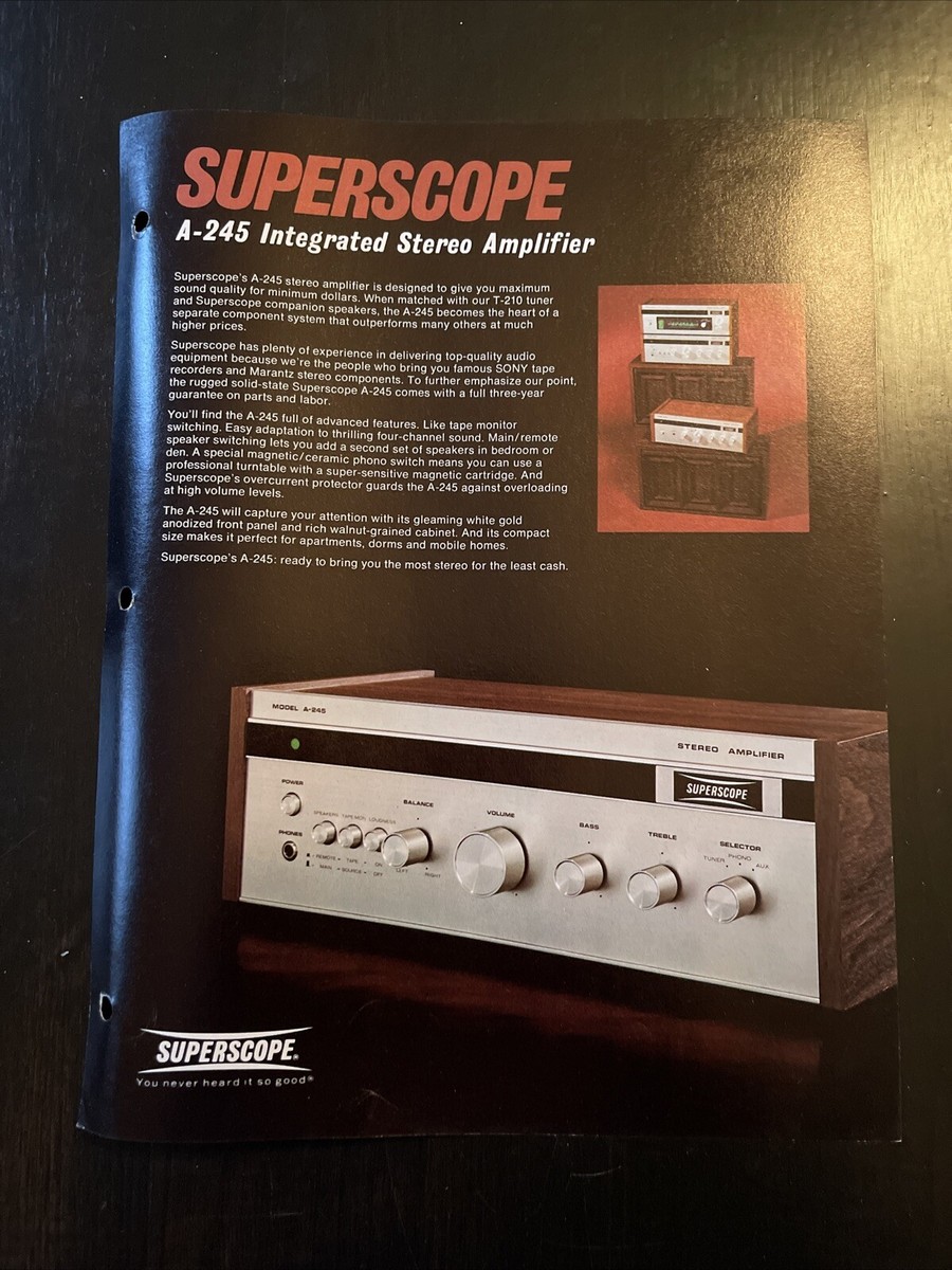 昭和レトロ MARANTZ マランツ SUPERSCOPE ジャンク品 Original 1973 Superscope By Marantz A-245 IntegratedStereo