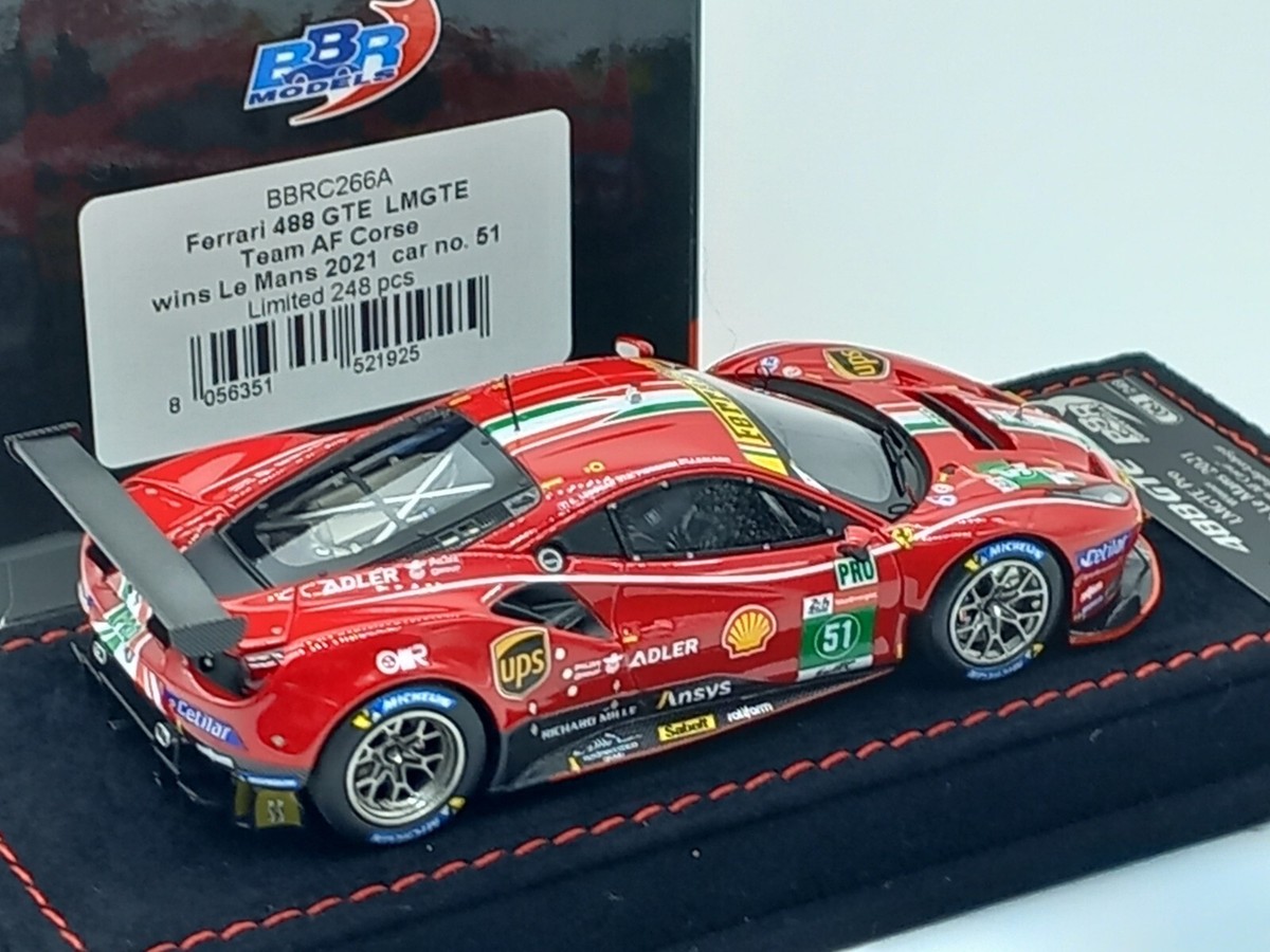 BBR BBRC266A Ferrari 488 GTE LMGTE - AF Corse - Vainqueur Le Mans 2021 - 1/43 - Précommande